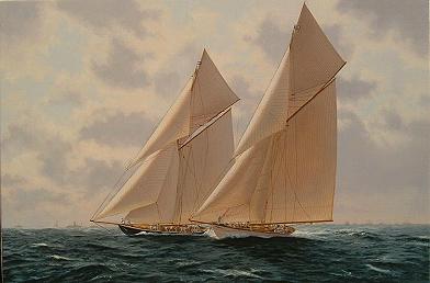 this is another America's Cup painting, sold <i>Americas Cup Artwork </i> 