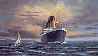 this is an image of a  <i>Titanic Painting</i> Stretching her legs